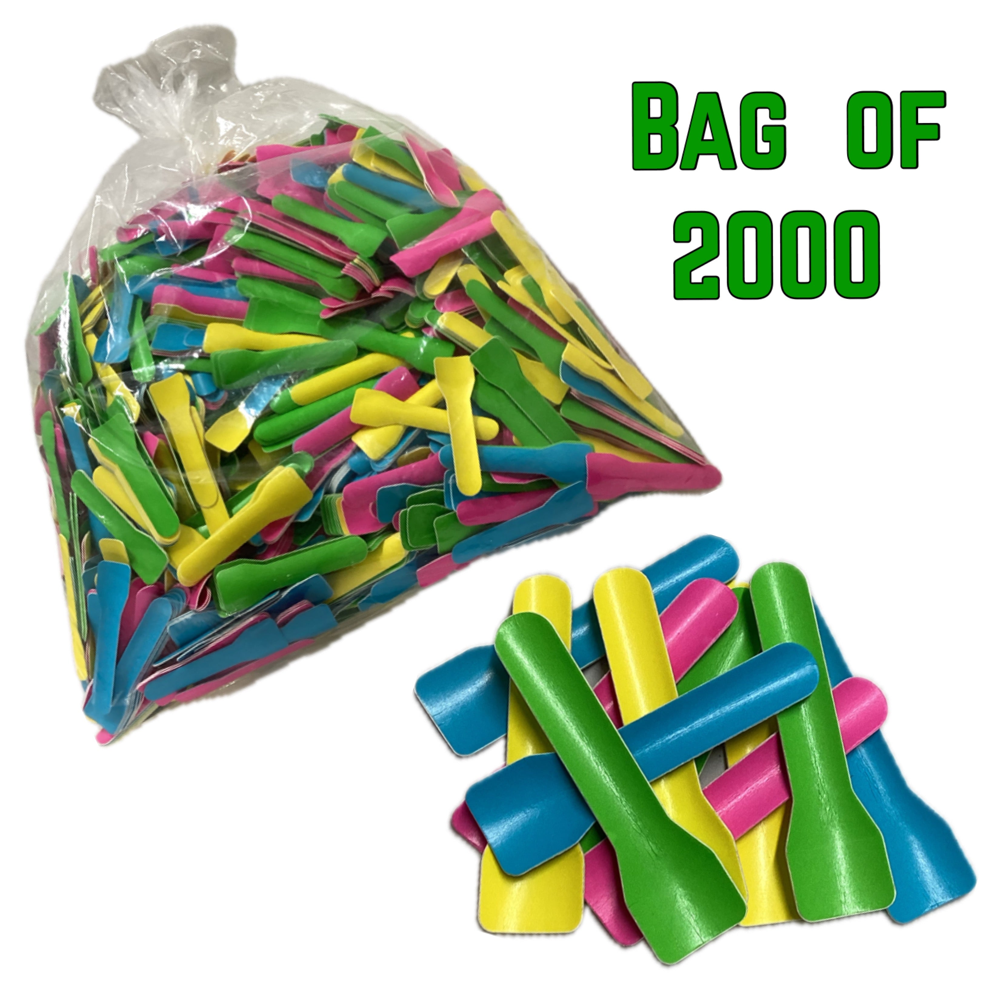 Premium paper coloured spoons - 2000 pcs